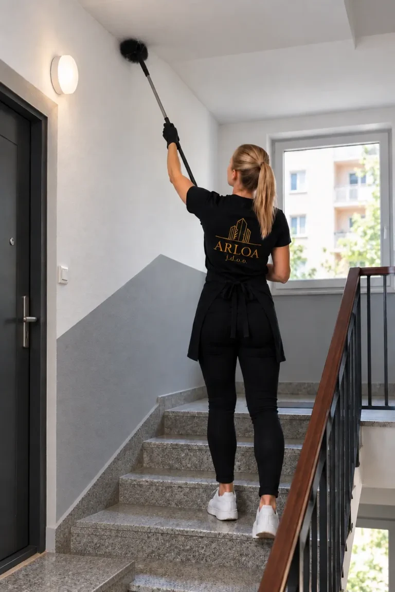 Uklanjanje paučine u stubištu